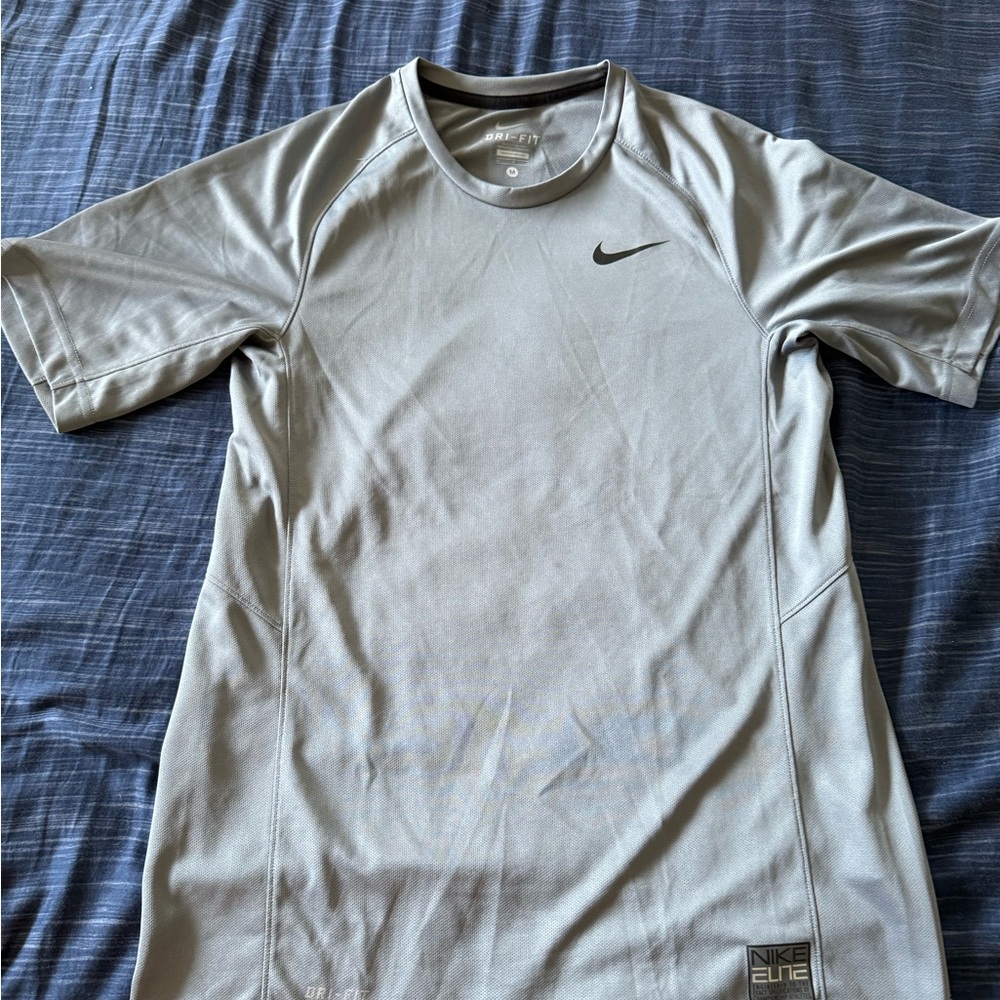 Men’s Dri-Fit Shirt by NIKE “Nike Elite” Size Medium M Gray